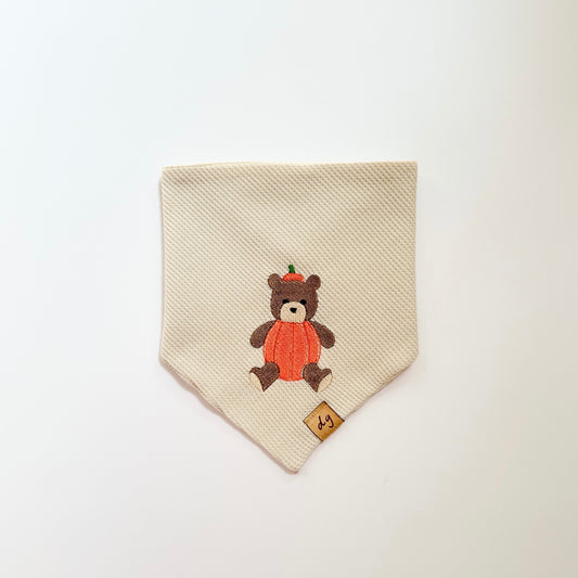 Pumpkin Bear Dog Bandana